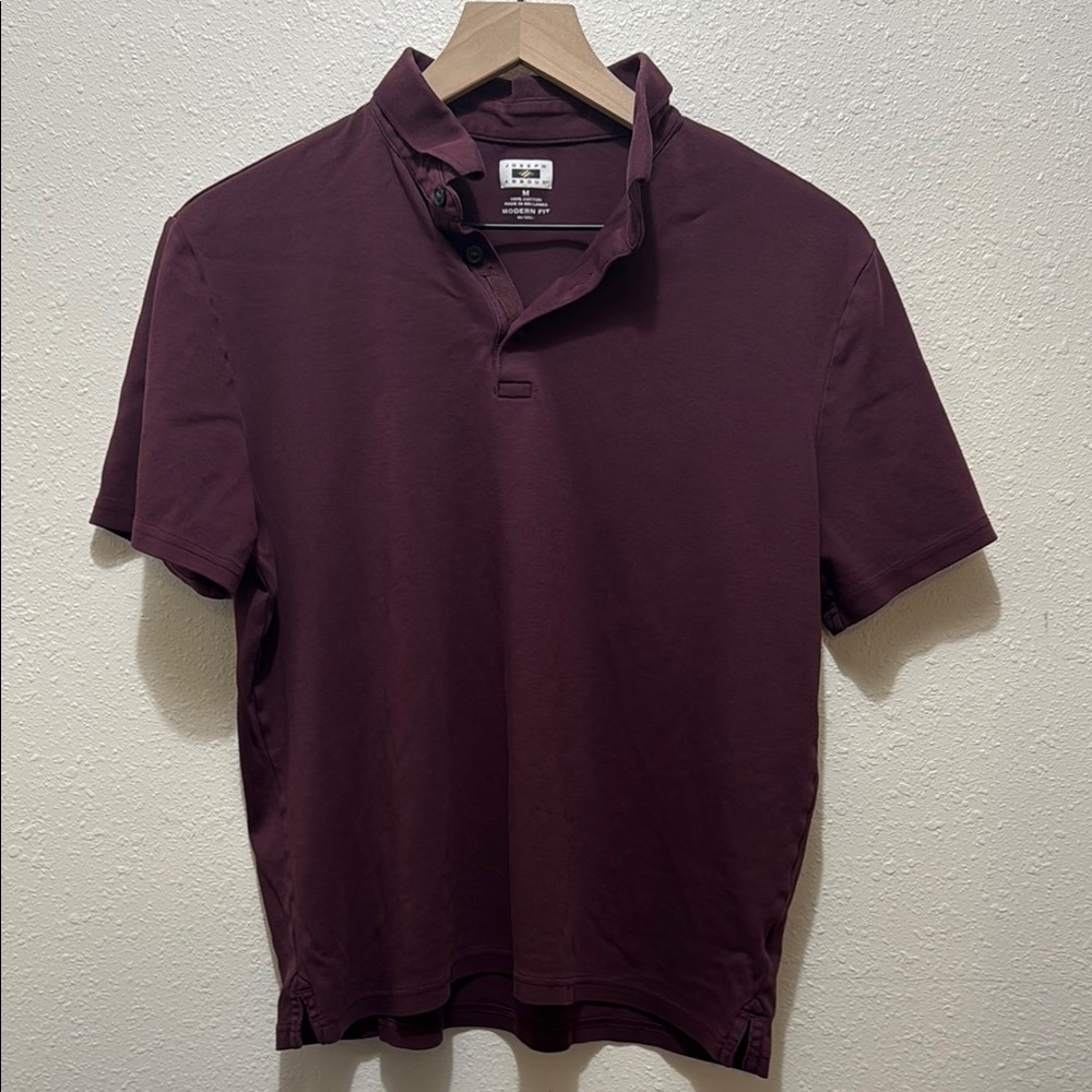 Joseph Abboud Men's Maroon Polo Shirt, Size M